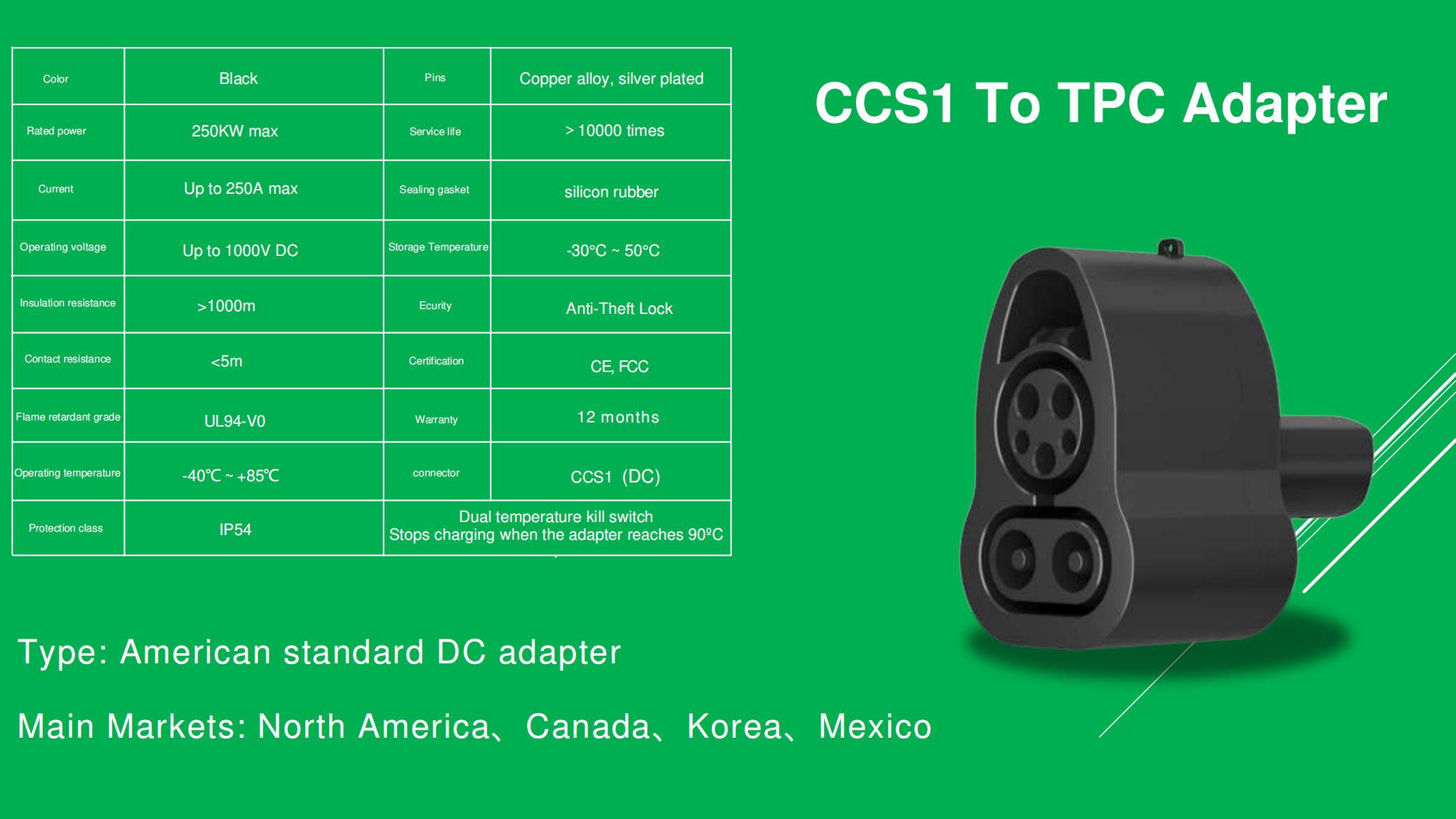 ev charger adapter ccs1 to ccs2